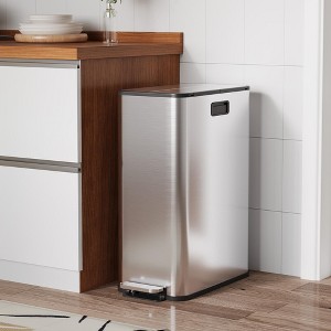 COZONY Stainless Steel Dual Trash Can with Step Lid, Removable Baskets, Kitchen Recycling Bin for Home Office Waste Management - 1 of 4