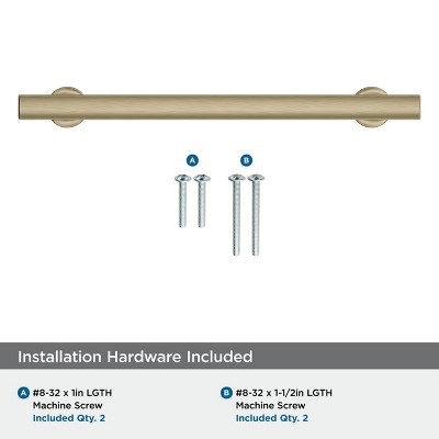 Golden Champagne Modern Cabinet Pull with Mounting Hardware