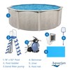 Aquarian Phoenix 18' x 52" Steel Frame Above-Ground Pool Kit, DIY Family Size Backyard Pool with Sand Filter Pump, Ladder, Liner, Skimmer, and Net - 4 of 4