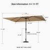 PURPLE LEAF Patio Umbrella Outdoor Table Umbrella Aluminum Frame Market Umbrella Sun Umbrella with 8 Sturdy Ribs - 4 of 4