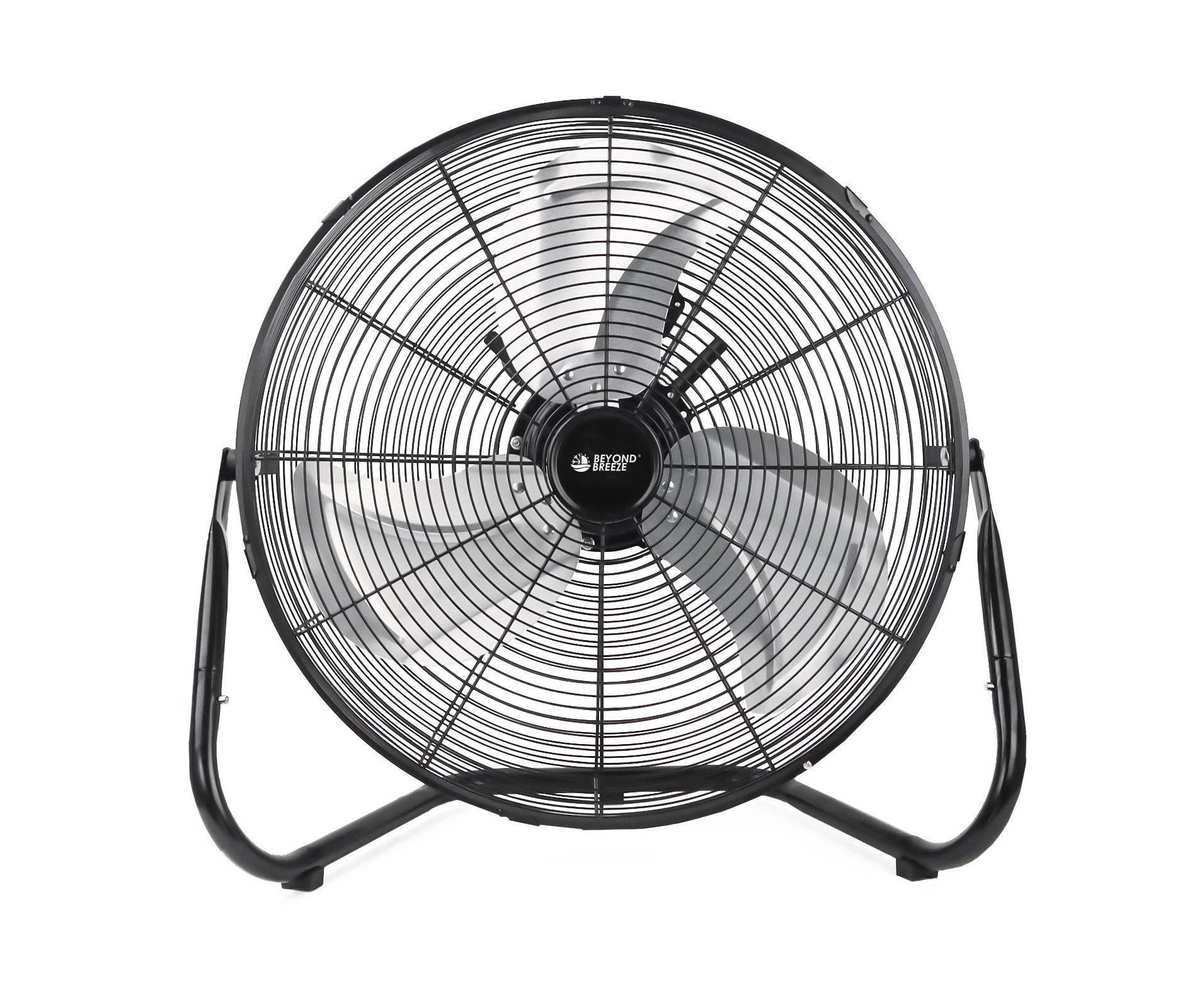 BEYOND BREEZE 20 Inch High Velocity Industrial Floor Fan, 3-Speed Heavy Duty Metal Cradle Floor Fans with 360°Tilt for Warehouse, Workshop, Garage