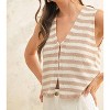 Women's Stripe Vest Top - MIOU MUSE - 3 of 3