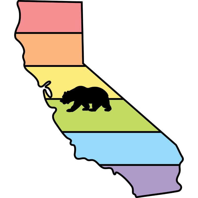 Adult Design By Humans California State Bear Pride Rainbow Flag By mellowrainbowTank Top, 2 of 3