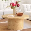 40" Round Coffee Tables,Circle Coffee Tables For Living Room,Modern Coffee Table With Round Base-Tanpinhause - 2 of 4