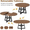 PAKASEPT 43.3''-59'' Extendable Round Dining Table for 4-8, Modern Oval Dining Table with Removable Leaves Space Saving, for Kitchen Living Room - 3 of 4