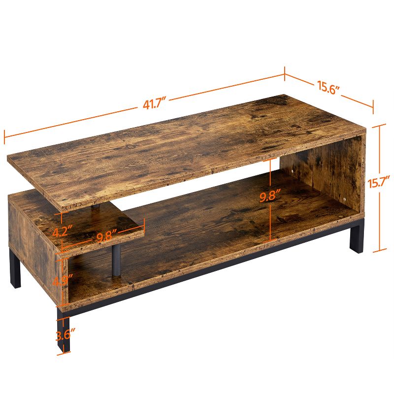 Yaheetech Free Standing TV Table Wood Elegant TV Stand Console Table, 4 of 9