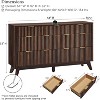 SinCiDo 54" Fluted 7 Drawer Chest of Drawers, Faux Marble Topped Modern Dresser with Curved Design, for Bedroom, Living Room, Hallway - 2 of 4