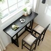 Resenkos Counter Bar Stools, Counter Stool,Bar Chair Counter Height Stool with Backrest, Padded Seat & Footrest,Black - 2 of 4
