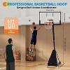 48/52" Adjustable Basketball Hoop, Height Adjustable Goal System with Shatterproof Backboard & Wheels, Portable Basketball Set for Driveway Backyard - 2 of 4
