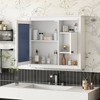 PAGED 30" Wall Mounted Bathroom Mirror Storage Cabinet Modern Medicine Cabinet with Shelves, Over Toilet Storage Unit for Room - 2 of 4