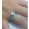 Pompeii3 5/8Ct Diamond Bridal Vintage Engagement Ring Set 10K White Gold - 4 of 4