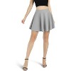 Women's Basic Stretch Flared Skater Skirt - Versatile Casual Mini Skirt for Effortless Style Grey - 4 of 4