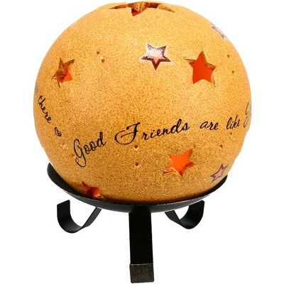 Pavilion Gift Company - Good Friends - 5" Pierced Round Stars Candle Holder - Candle Holders