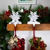 Northlight Double Snowflake Christmas Stocking Holders - 4.75" - Silver - Set of 2 - 2 of 4