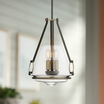 Eden Valley Modern Urn-Shaped 3-Light Pendant in Smoked Iron & Aged Gold