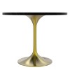LeisureMod Verve 5-Piece Dining Set - 36" Round MDF Top Table, 4 Leather Dining Side Chairs - 4 of 4