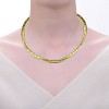 Guili Sleek 14k Gold Plated Flattened Bar Herringbone Necklace Ð Elegant, Modern Jewelry with a Timeless and Chic Design - 3 of 3