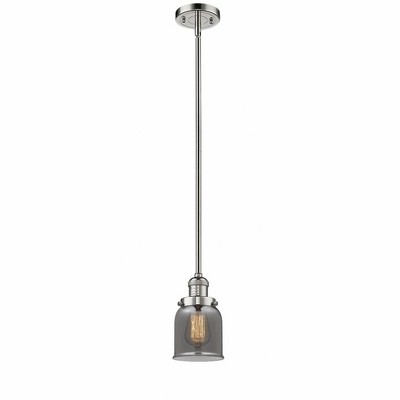 Bell - 1 Light Stem Hung Mini Pendant In Industrial Style-10 Inches Tall and 5 Inches Wide