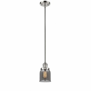 Bell - 1 Light Stem Hung Mini Pendant In Industrial Style-10 Inches Tall and 5 Inches Wide - 1 of 1