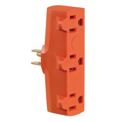 Leviton Polarized 3 outlets Outlet Adapter 1 pk