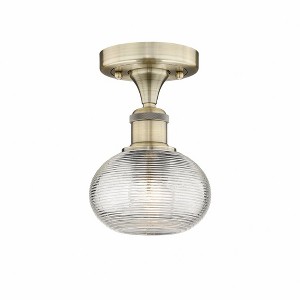 Ithaca - 1 Light Semi-Flush Mount In Industrial Style-7.13 Inches Tall and 6 Inches Wide - 1 of 1