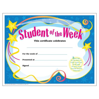 Trend Student of The Week Colorful Classics Certificates, 30 ct (Case of 4)