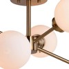 Vaxcel Orbit 6 - Light Semi-Flush Mount in  Muted Brass - 4 of 4