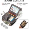 FATMOON  Women’s RFID Blocking Leather Wallet - Genuine Leather Small Bifold with Zipper Pocket & ID Window for Daily Use,Travel,Gift - 2 of 4