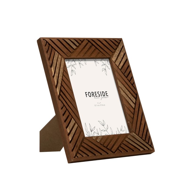 5 x 7 inch Decorative Carved Wood Picture Frame - Foreside Home & Garden, 3 of 6