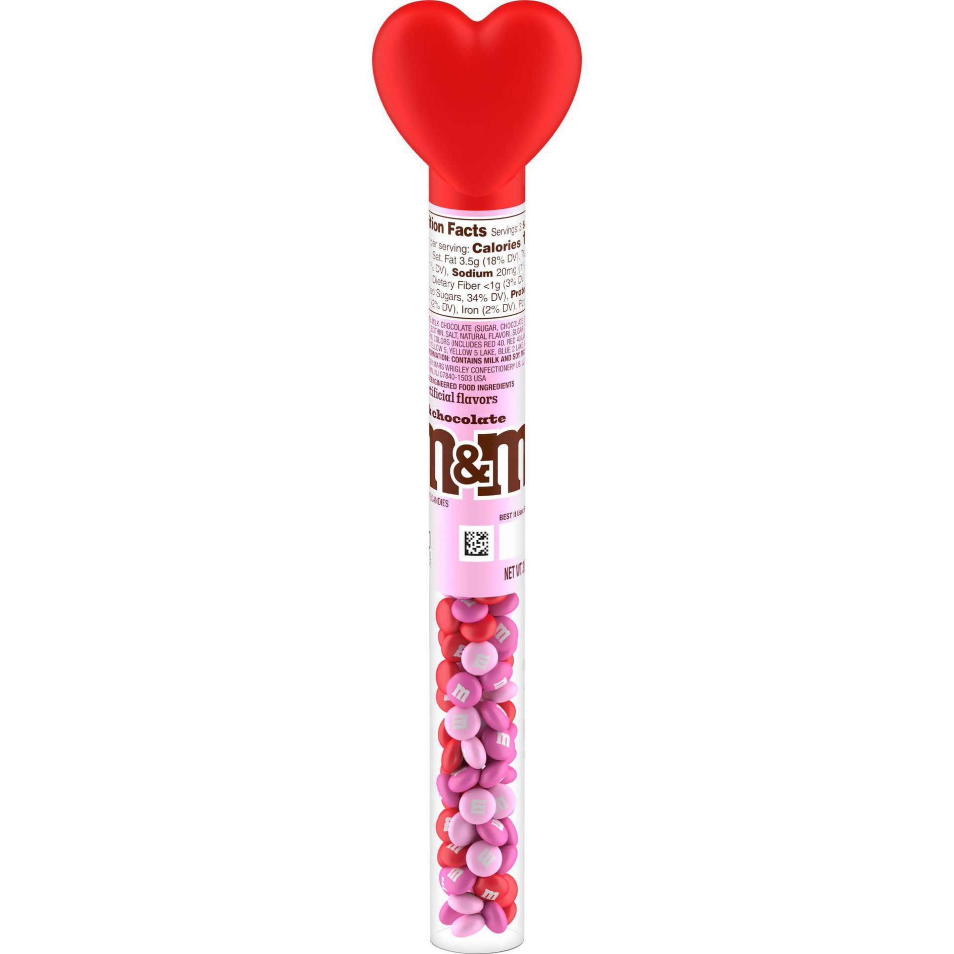 M&M'S Valentine's Day Milk Chocolate Heart Candy Cane Gift - 3oz