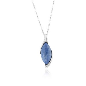Simona Sterling Silver, Marquise Kyanite 18" Pendant Necklace - Blue - 1 of 2
