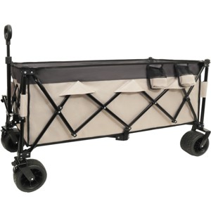 YONWAY Heavy-Duty Foldable Utility Wagon - 480lbs Capacity,with 7" All-Terrain Wheels, No Assembly Needed,for Camping,Beach - 1 of 4