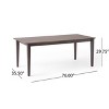 GDFStudio Rustic Wooden Rectangular 76" Dining Table - 4 of 4