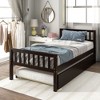 NicBex Twin Bed with Trundle,Wood Platform Bed Frame with Headboard and Footboard for Small Living Space - 4 of 4