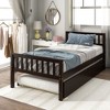 NicBex Twin Bed with Trundle,Wood Platform Bed Frame with Headboard and Footboard for Small Living Space - image 4 of 4