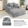 NicBex Modern Corduroy Upholstered Sofa Bed with Back Cushion & Removable Pillows, Fluffy Sleeper Chair for Living Room & Bedroom - 4 of 4