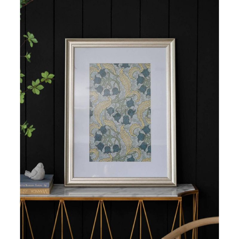 24&#34;x32&#34; Smithsonian Floral Gold Framed Wall Art Canvas Green/Blue - A&#38;B Home, 4 of 22