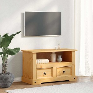 vidaXL TV Stand Mexican Pine Corona Range 35.8"x16.9"x22" - 1 of 4
