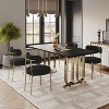NicBex Upholstered Dining Chair Set of 2 Modern Kitchen Round Curved Backrest Chair with Metal Legs - 2 of 4
