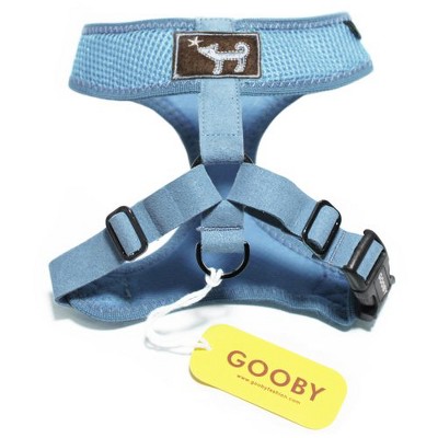 Gooby Choke Free Freedom Harness for Small Dogs, Large, Blue