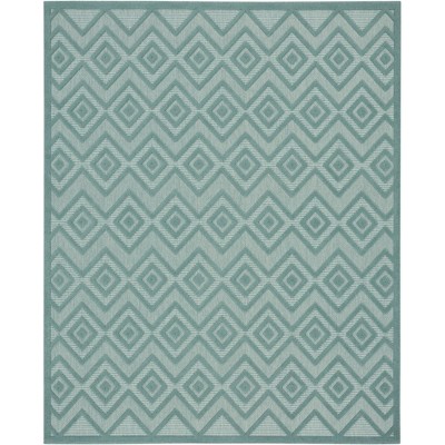 Nourison Versatile Solid Diamond Indoor Outdoor Flatweave Area Rug