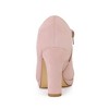 Allegra K Women's Platform Round Toe Chunky Heel Ankle Booties - 3 of 4