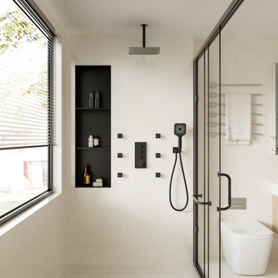 Casainc 12 Inch Suspended Ceiling Square Handheld Shower Set : Target