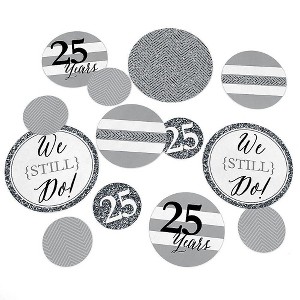 Big Dot of Happiness We Still Do - 25th Wedding Anniversary Giant Circle Confetti - Anniversary Party Decorations - Large Confetti 27 Count - 1 of 4