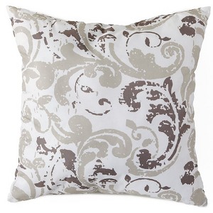 The Lakeside Collection Scroll Accent Pillows - Charcoal Gray Pillow - 1 of 4