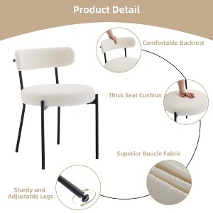 Dining Chairs Set of 2, Upholstered Dining Room Chairs with Metal Legs, Dining Chairs for Kitchen,  Dining Room - 1 of 4