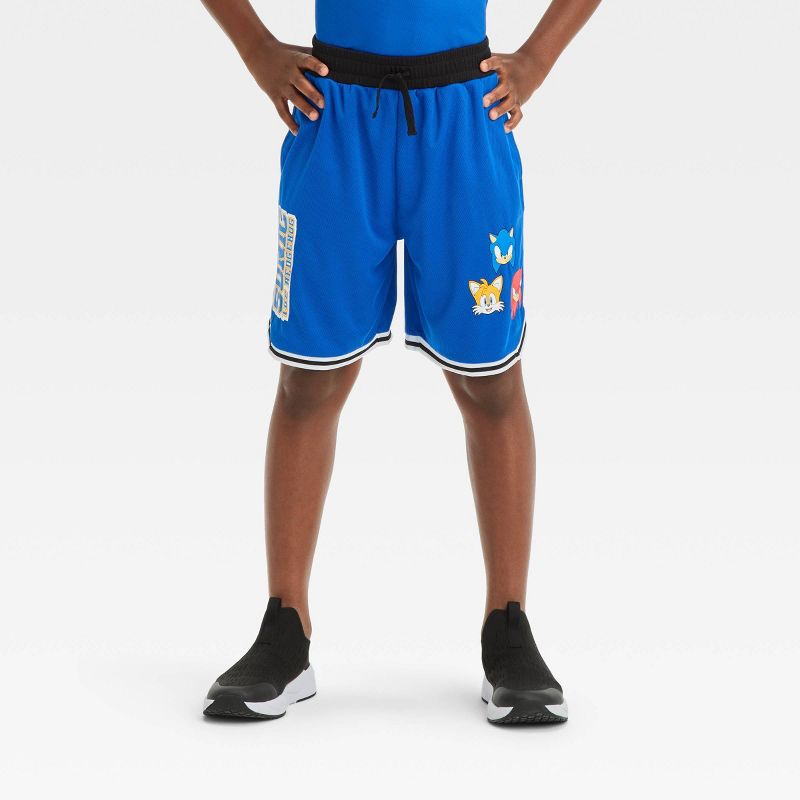 Boys' Sonic the Hedgehog Athletic Mesh Shorts - Royal Blue, 1 of 5