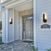 LLHZSY 12" Matte Black Integrated LED Outdoor Wall Light Sconce - 3000K, IP54 Waterproof - 3 of 4