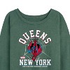 Women's - Marvel - Spider-man Collegiate Lightweight French Terry Wide Neck Long Sleeve Shirt - 2 of 4