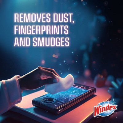 Windex Gaming Electronic All-Purpose Cleaning Wipes - 25ct: Resealable Bag, Streak-Free Surface, Removes Dust, Multi-Surface